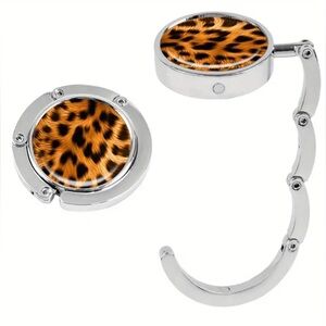 Leopard Print Foldable Purse Hook or Handbag Hanger